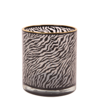 Theelichthouder Zebra Black & White 8 cm