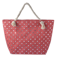 Strandtas Stippen rood