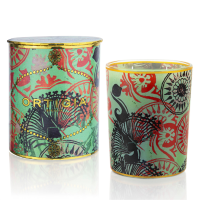 Fico d'India geurkaars in gedecoreerd glas Medium