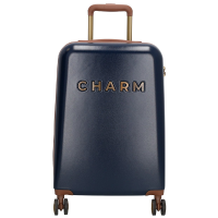 Charm London Travel Trolley Handbagage Koffer S   Blauw