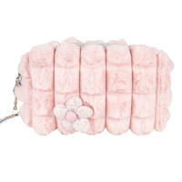 Make up tasje Bloem roze