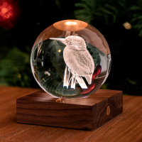 Amber Crystal Light 3D Laser IJsvogel