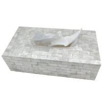 Tissuebox Schelpen wit