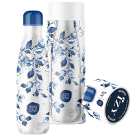 Delfts Blauwe Bloemen drinkfles RVS 500 ml