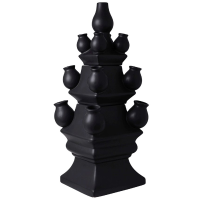 Tulpenvaas XL Stapelgekte   Zwart 51 cm (3 delig)