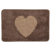 Badmat Hart bruin (58 x 38 cm)