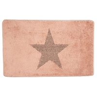 Badmat Ster roze (78 x 48 cm)