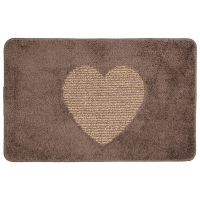 Badmat Hart bruin (78 x 48 cm)