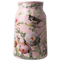 Melkbusvaas   Bosvogels roze 32 cm