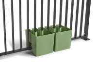 GreenUp Balkon Plantenbakken   Olijfgroen   Set van 2 Stuks