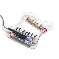 HU 013 Doe het zelf Laserharp Interactieve Zeven Laser Snaren Kit Verstelbare Toon LED Lichten DC 5V Draagbaar Muziekins