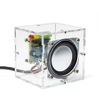 HU 023 Mini Crystal Speaker DIY Kit Dubbele Kanaal 3W Vermogen Compact LED Muziek Spectrum Weergave Computer Telefoon Au