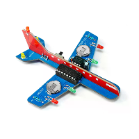 LED Vliegtuigmodel DIY Kit NE555 CD4017 Circuit Multi kleurige Lichten Compact Ontwerp Baterij Aangedreven Elektronica S
