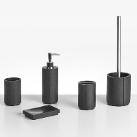 HUALLAGA   Badkameraccessoireset   Zwart   Polyresin