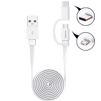 Huawei 2 In 1 Noodle 1.5M 2a Micro Usb Type C Fast Charging Cable For Samsung S8 Xiaomi 6 Huawei M9