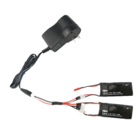 Hubsan H502s H502e Rc Quadcopter Spare Parts 2 X 7.4V 15c 610mah Battery & Charger Set