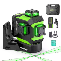 Huepar 703CG Groene Laserwaterpas Auto Tracking 16°FijnafstemmingAfstandsbediening Pulsmodus 165Ft.Werktafstand 360° Zel