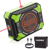 Huepar AG2L Digitale Hoekmeter 3 in 1 Laserwaterpas Hoge Precisie ±0,1° Magnetische Basis Verlichte LCD 650mAh Batterij