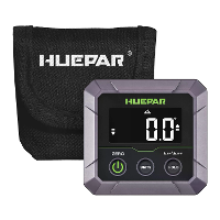 Huepar DL141 Digitale Hoekfinder Magnetische Basis ±0,1° Nauwkeurigheid VA LCD Scherm Houtbewerking Tafelzaagblad Buigen