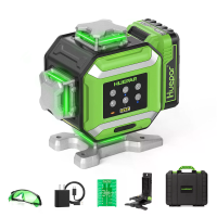 Huepar DP04CG BT 4D 16 Lijnen Groen Laserniveau Bluetooth Telefoonbediening Pulsmodus 5 Plekken Helderheidsinstelling 4x