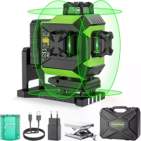 Groene beam laser waterpas 360 Zelfnivellerende kruislijn horizontaal verticaal meetgereedschap Type C met schaarliftbas