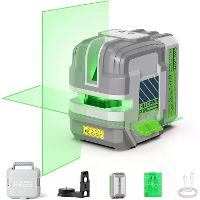 Huepar Pro GK011SG Zelfnivellerende Laserwaterpas Groene Kruislijn 505 520nm Oplaadbare Accu 30m Bereik Pulsmodus IP54 W