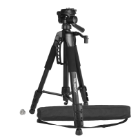 Huepar TPD14A 56 inch Laser Level Tripod voor Camera 44,1 lb draagvermogen Aluminium met 3 weg pan Tete 1/4