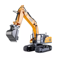 Huina Toys XC523 RTR 1/18 2.4G 26CH Officieel Gelicentieerd XCMG XE260 RC Graafmachine Auto Allij Brons Bak LED licht Si