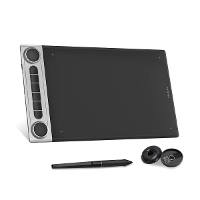 HUION Inspiroy Dial 2 10,5 x 6,5 inch bluetooth Draadloze Grafische Tekentablet met Dubbele Dials Batterijvrije Stylus P