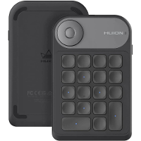 HUION K20 Mini bluetooth programmeerbare toetsenbord met draaiknop, 5 toetsen, anti ghosting, 18 aangepaste toetsen, dra