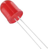 HuiYuan 10034R1D ESA E Bedrade LED Rood Rond 10 mm 1750 mcd 50 ° 20 mA