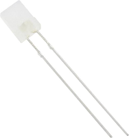 HuiYuan 2534W2D KHA A Bedrade LED Wit Rechthoekig 2 x 5 mm 175 mcd 120 ° 20 mA