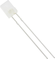 HuiYuan 2534W2D KHD C Bedrade LED Wit Rechthoekig 2 x 5 mm 1250 mcd 120 ° 20 mA