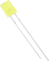 HuiYuan 2534Y1D KHB C Bedrade LED Geel Rechthoekig 2 x 5 mm 225 mcd 120 ° 20 mA