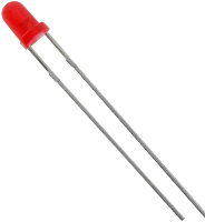 HuiYuan 3004R1D EHC B Bedrade LED Rood Rond 3 mm 280 mcd 60 ° 20 mA 2.1 V