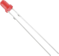 HuiYuan 3004R2D EPC S Bedrade LED Rood Rond 3 mm 75 mcd 60 ° 20 mA
