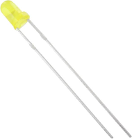 HuiYuan 3004Y1D EHC B Bedrade LED Geel Rond 3 mm 275 mcd 60 ° 20 mA