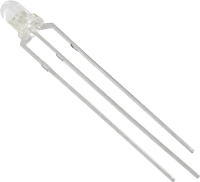 HuiYuan 3009R1B2C DSA Bedrade LED Rood, Blauw Rond 3 mm 1250 mcd, 1600 mcd 35 ° 20 mA