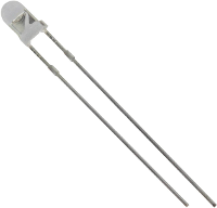 HuiYuan 3034R1C CSC C Bedrade LED Rood Rond 3 mm 3700 mcd 25 ° 20 mA 2.1 V