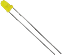 HuiYuan 3004Y1D EHB A Bedrade LED Geel Rond 3 mm 130 mcd 60 ° 20 mA 2.1 V
