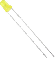 HuiYuan 3034Y1D ESA E Bedrade LED Geel Rond 3 mm 2500 mcd 60 ° 20 mA