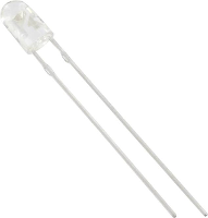 HuiYuan 3204R1C EHD A Bedrade LED Rood Ovaal 3 mm 540 mcd 70 °, 30 ° 20 mA