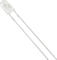 HuiYuan 3234B2C ESA A Bedrade LED Blauw Ovaal 3 mm 1000 mcd 70 °, 30 ° 20 mA