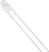HuiYuan 3234B2C ESC C Bedrade LED Blauw Ovaal 3 mm 3250 mcd 70 °, 30 ° 20 mA