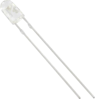 HuiYuan 3234G3C ESB A Bedrade LED Groen Ovaal 3 mm 2300 mcd 70 °, 30 ° 20 mA