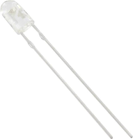HuiYuan 3234Y1C ESB C Bedrade LED Geel Ovaal 3 mm 1850 mcd 70 °, 30 ° 20 mA