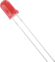 HuiYuan 5003R2D EHA S Bedrade LED Rood Rond 5 mm 75 mcd 50 ° 20 mA