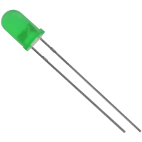 HuiYuan 5003G6D EPB P Bedrade LED Groen Rond 5 mm 38 mcd 50 ° 20 mA 2.1 V