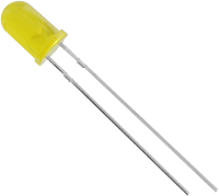 HuiYuan 5034Y1D ESA C Bedrade LED Geel Rond 5 mm 1300 mcd 50 ° 20 mA 2.1 V