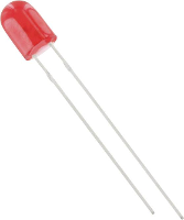 HuiYuan 5234R1D JHC C Bedrade LED Rood Ovaal 5 mm 550 mcd 110 °, 50 ° 20 mA